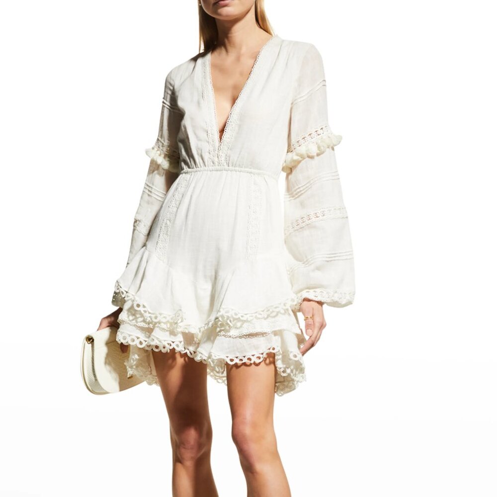 Hemant & Nandita Ruby Cotton Gauze Short Dress Sz L